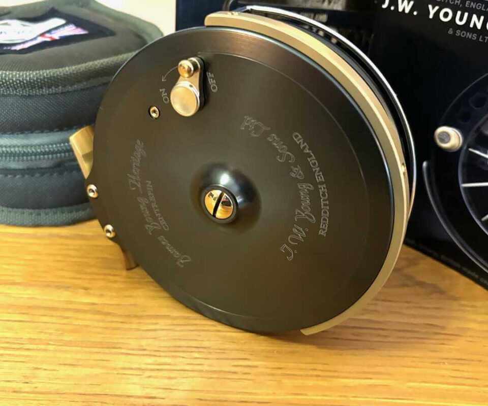  J W Young 4.5″ James Young Heritage Centrepin Trotting Reel With Case And Box