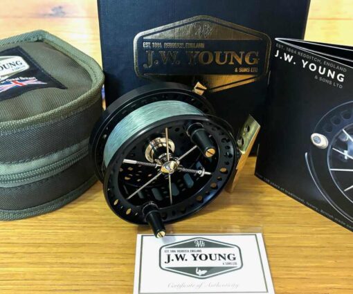   Ray Walton J W Young 3 3/4″ Rolling Pin Y4050SL Centrepin Trotting Reel With Case And Box