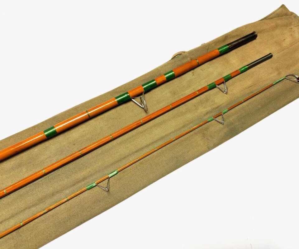   Hardy FWK Wallis Avon 11' Cane Rod Whole Cane Butt With Hardy Green Bag RARE