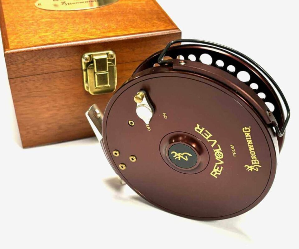   Browning Revolver Centrepin Reel With Presentation Box # 034 RARE