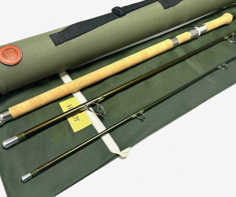   Hardy Marksman Spin 2 10′ 3 Piece Graphite Rod 18-50g Bag & Cordura Tube Mint