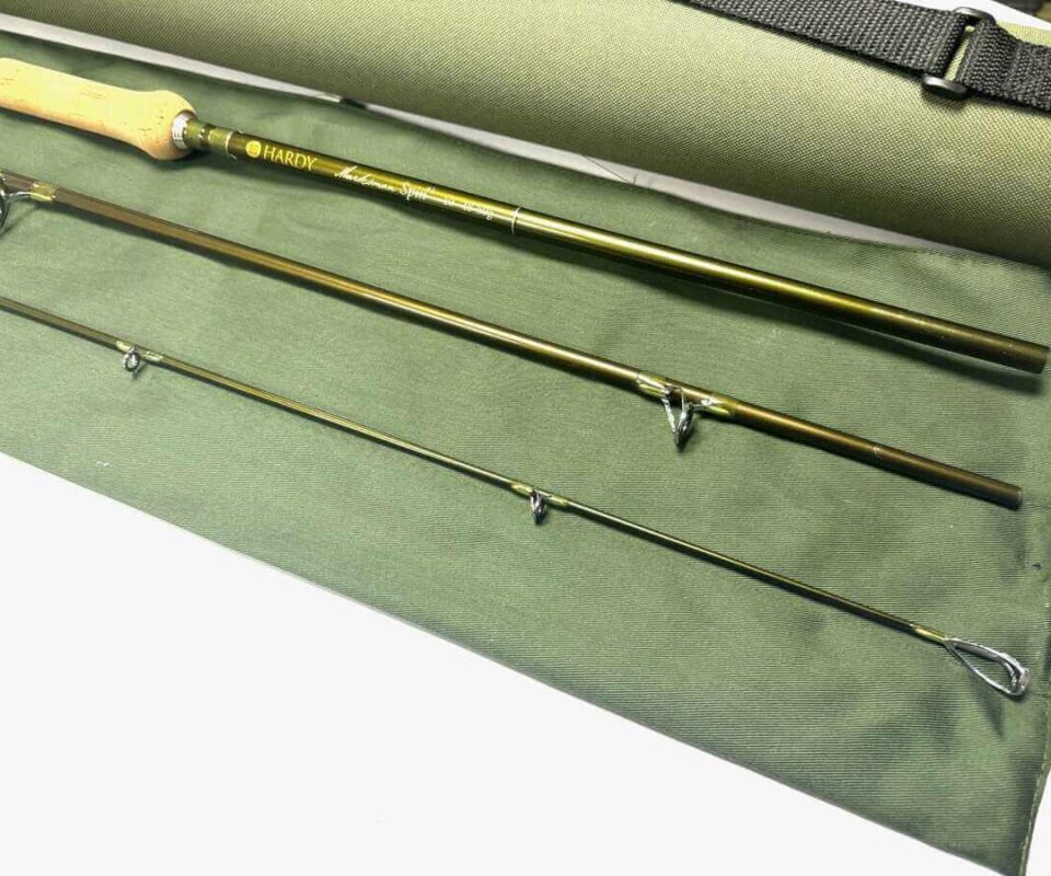   Hardy Marksman Spin 2 10′ 3 Piece Graphite Rod 18-50g Bag & Cordura Tube Mint