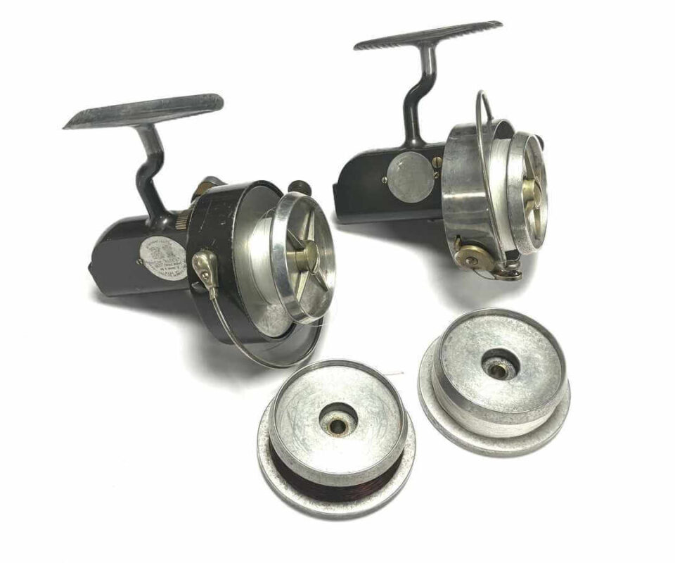   Pair of Hardy Altex No 3 MK V Vintage Fixed Spool Fishing Reel With Spare Spools