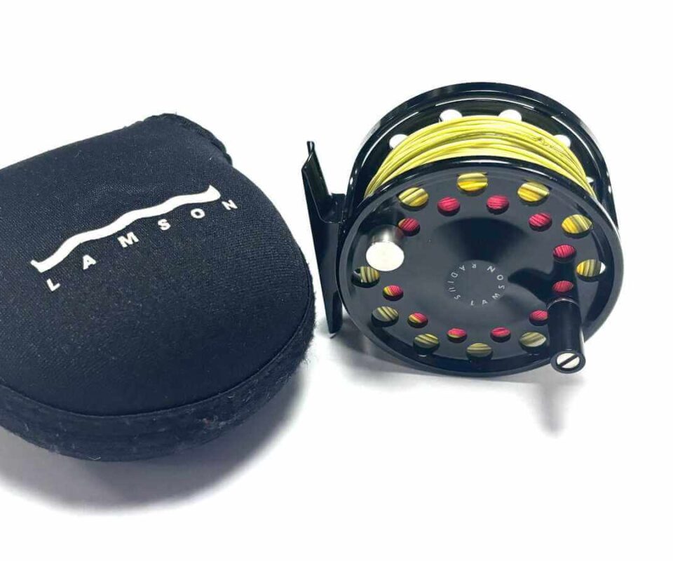   Waterworks 2 3/4″ Lamson Fly Reel Radius 1.5 Ideal For Trout / Sea Trout & Pouch