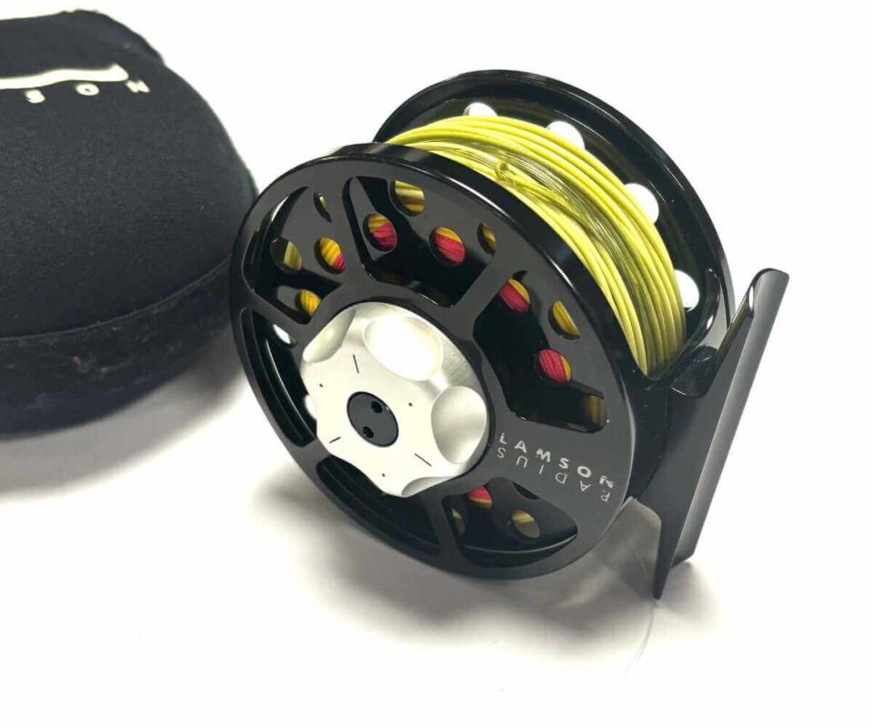   Waterworks 2 3/4″ Lamson Fly Reel Radius 1.5 Ideal For Trout / Sea Trout & Pouch
