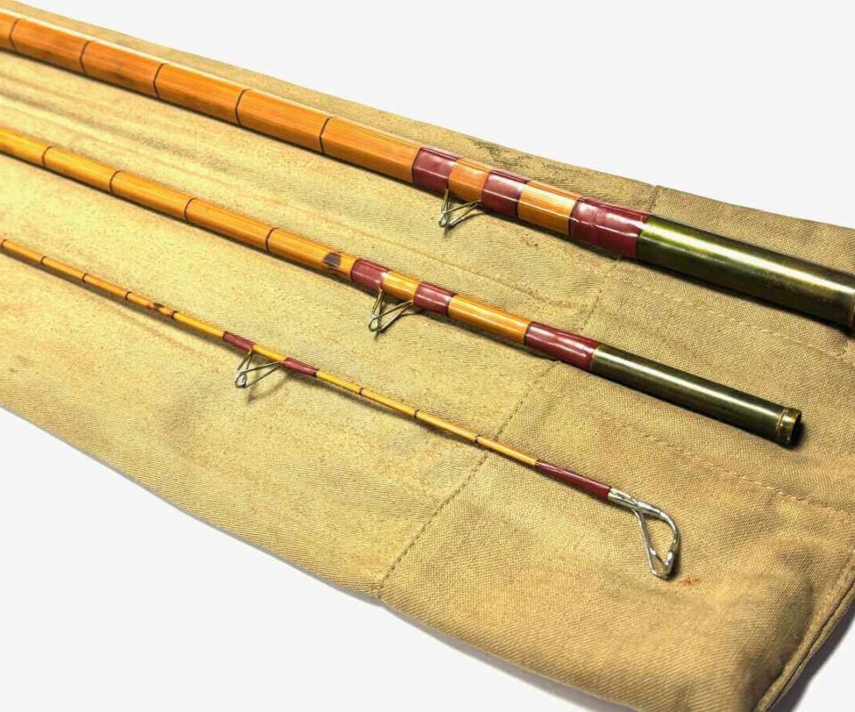   Aspindale Dalesman The Severndale 12′ 3 Piece Vintage Cane Coarse Rod With Bag