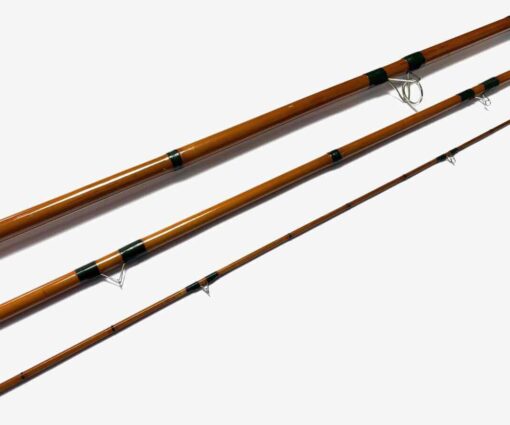   Hardy The General Rod 12′ 3 Piece Float Rod Whole & Split Cane Green Whipped Rare
