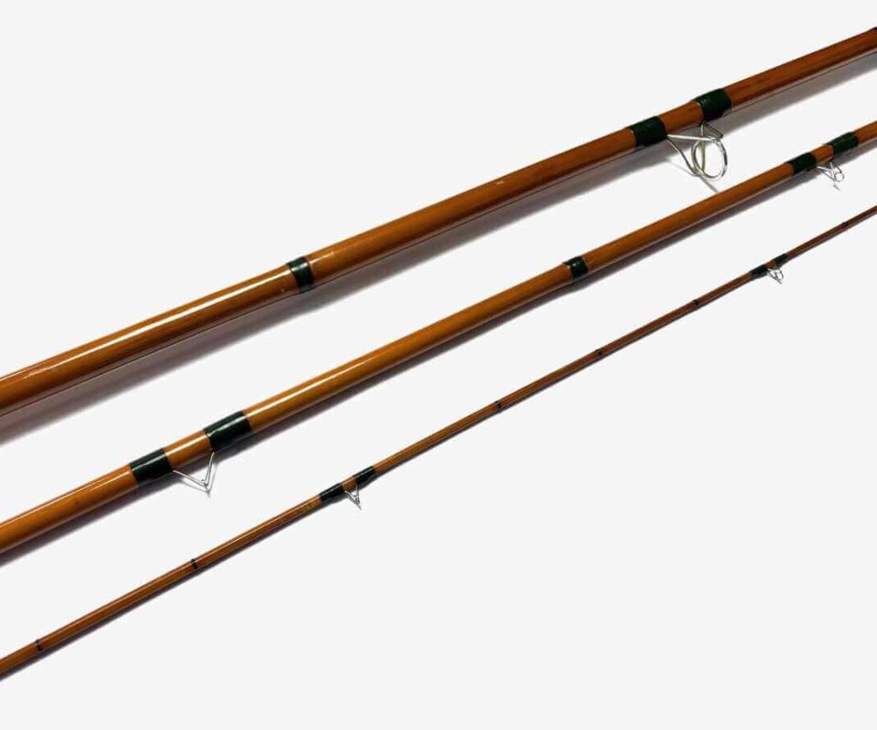   Hardy The General Rod 12′ 3 Piece Float Rod Whole & Split Cane Green Whipped Rare