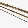 Hardy The General Rod 12′ 3 Piece Float Rod Whole & Split Cane Green Whipped Rare