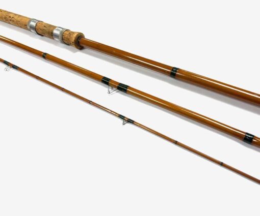   Hardy The General Rod 12′ 3 Piece Float Rod Whole & Split Cane Green Whipped Rare
