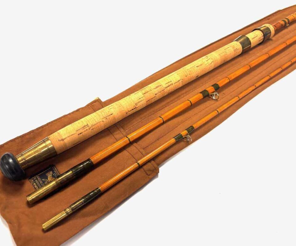   Hardy No 1 Wallis Avon Rod 11' Whole & Split Cane Dark Green Wraps EX RARE