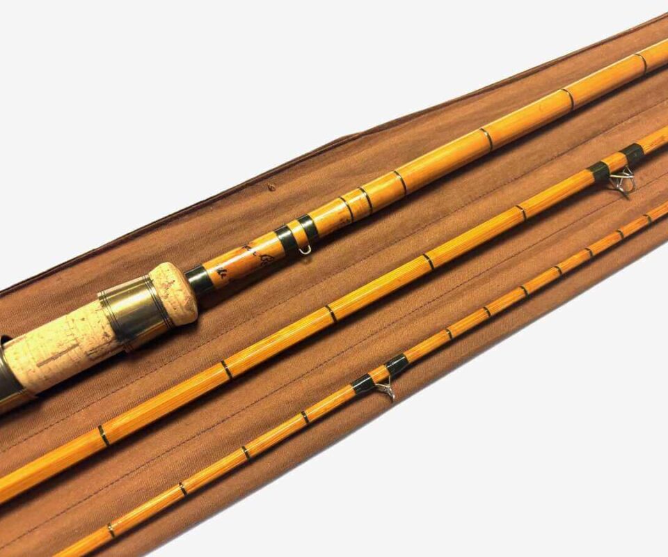   Hardy No 1 Wallis Avon Rod 11' Whole & Split Cane Dark Green Wraps EX RARE