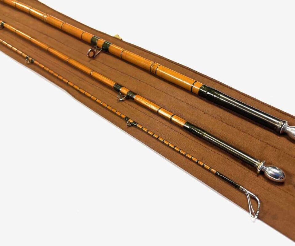   Hardy No 1 Wallis Avon Rod 11' Whole & Split Cane Dark Green Wraps EX RARE