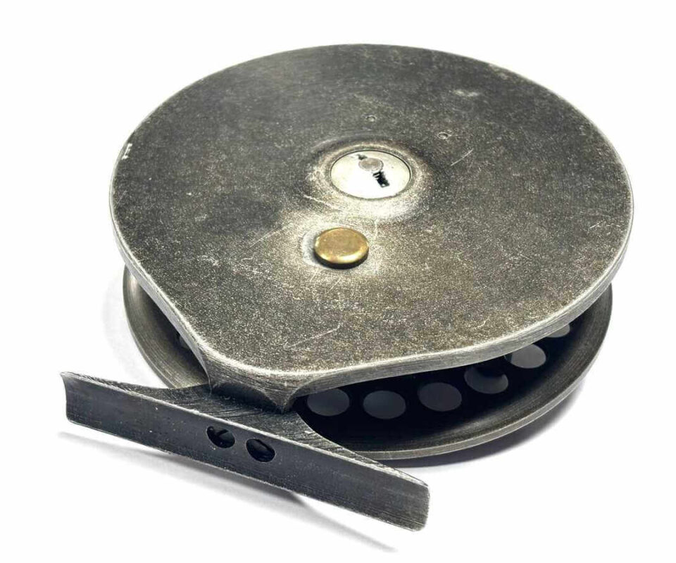   Harry Reynolds 4.75″ Early Centrepin Trotting Reel Green Handles
