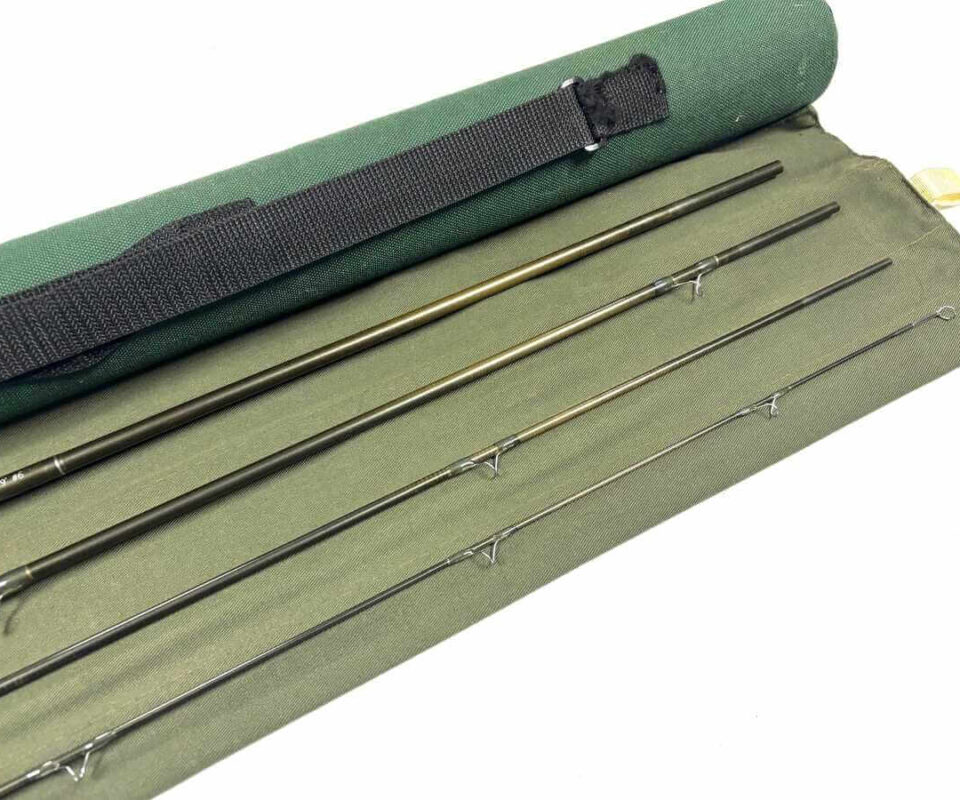   Hardy Demon 9′ 4 Piece Carbon Trout Fly Rod #6 With Bag & Cordura Tube