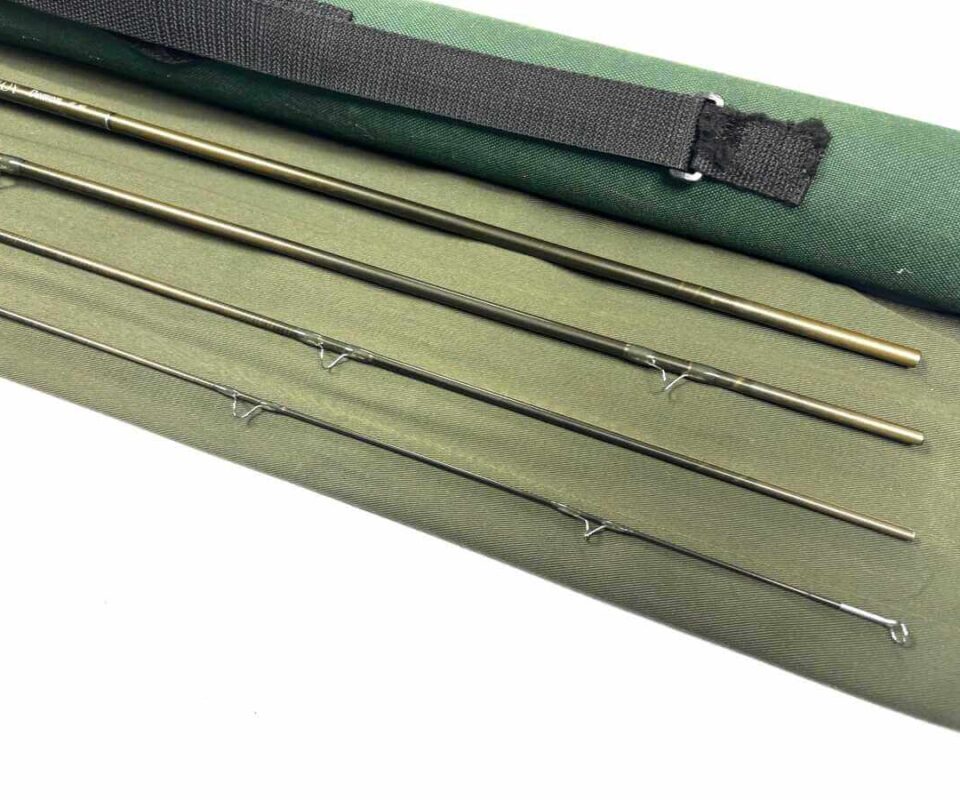   Hardy Demon 9′ 4 Piece Carbon Trout Fly Rod #6 With Bag & Cordura Tube