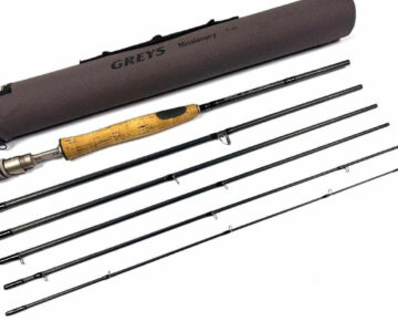   Greys G Tec 9′ 6 Piece Travel Fly Rod Line #5 With Bag & Tube