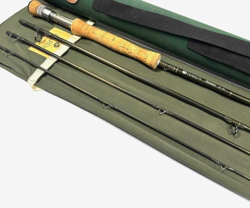  Hardy Demon 10′ Trout Rod 4 Piece Line #6 With Case In Super Condition