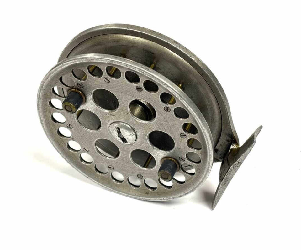   Harry Reynolds 4.75″ Early Centrepin Trotting Reel Green Handles