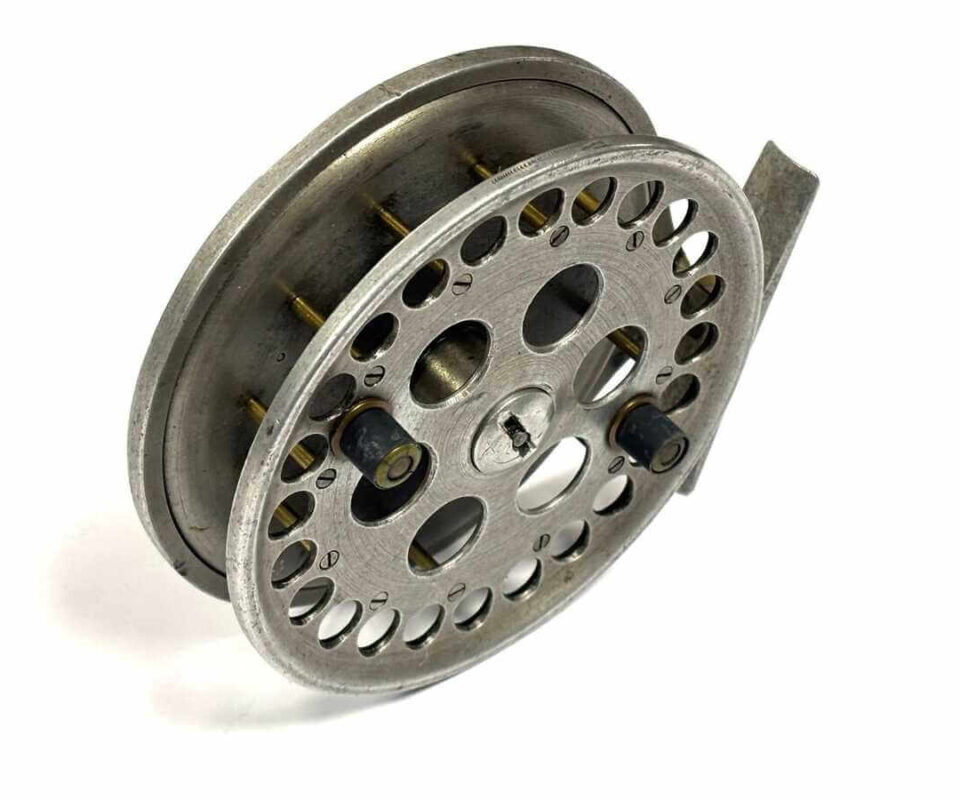   Harry Reynolds 4.75″ Early Centrepin Trotting Reel Green Handles