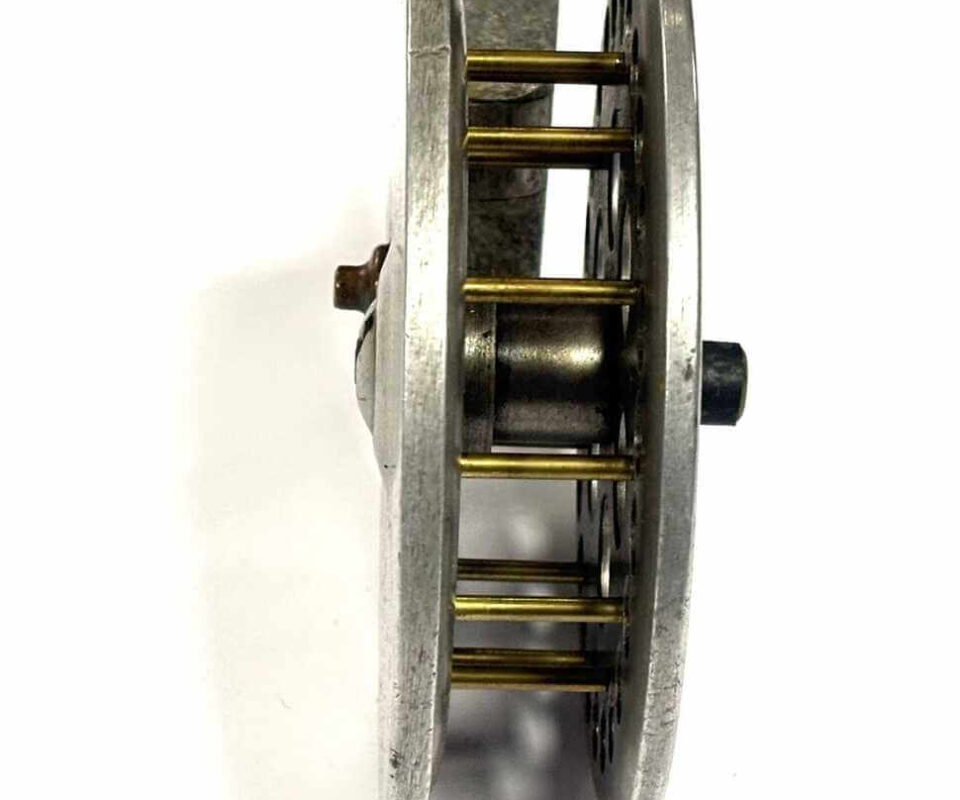   Harry Reynolds 4.75″ Early Centrepin Trotting Reel Green Handles