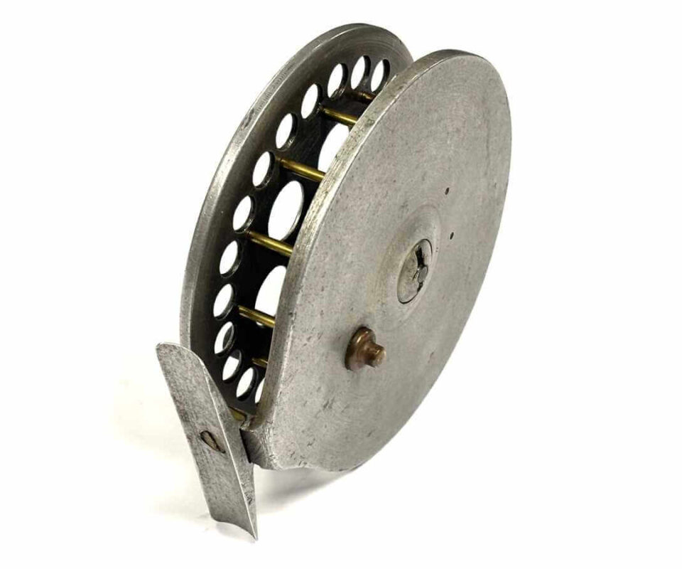   Harry Reynolds 4.75″ Early Centrepin Trotting Reel Green Handles