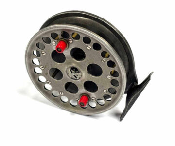   Harry Reynolds 5″ Early Centrepin Trotting Reel Red Handles