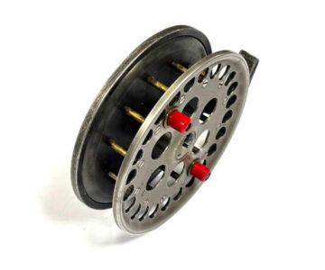   Harry Reynolds 5″ Early Centrepin Trotting Reel Red Handles