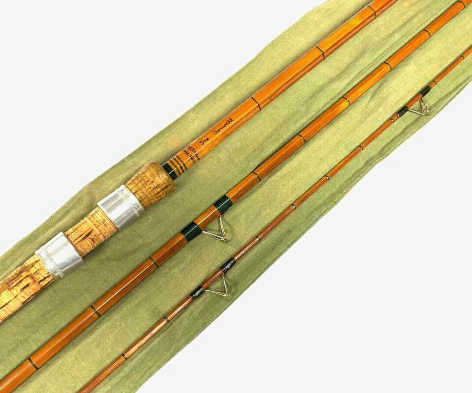   Chapman of Ware The Arwell 11’ 3 Piece Split Cane Bottom Fishing Rod Rare