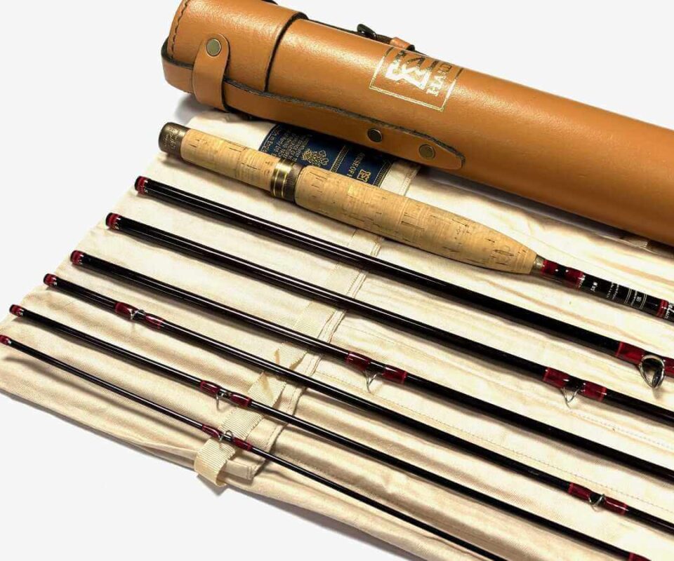   Hardy 8' 2 1/2″ Smuggler Deluxe 7 Piece Line #6 In Leather Tube Mint