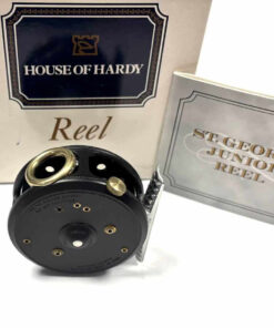   Hardy St George Junior 2 9/16″ Trout Fly Reel RHW Line Guide & Leather Case MINT