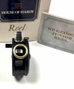   Hardy St George Junior 2 9/16″ Trout Fly Reel RHW Line Guide & Leather Case MINT