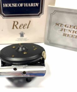   Hardy St George Junior 2 9/16″ Trout Fly Reel RHW Line Guide & Leather Case MINT