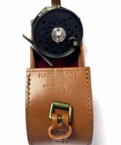   Hardy St George Junior 2 9/16″ Trout Fly Reel RHW Line Guide & Leather Case MINT