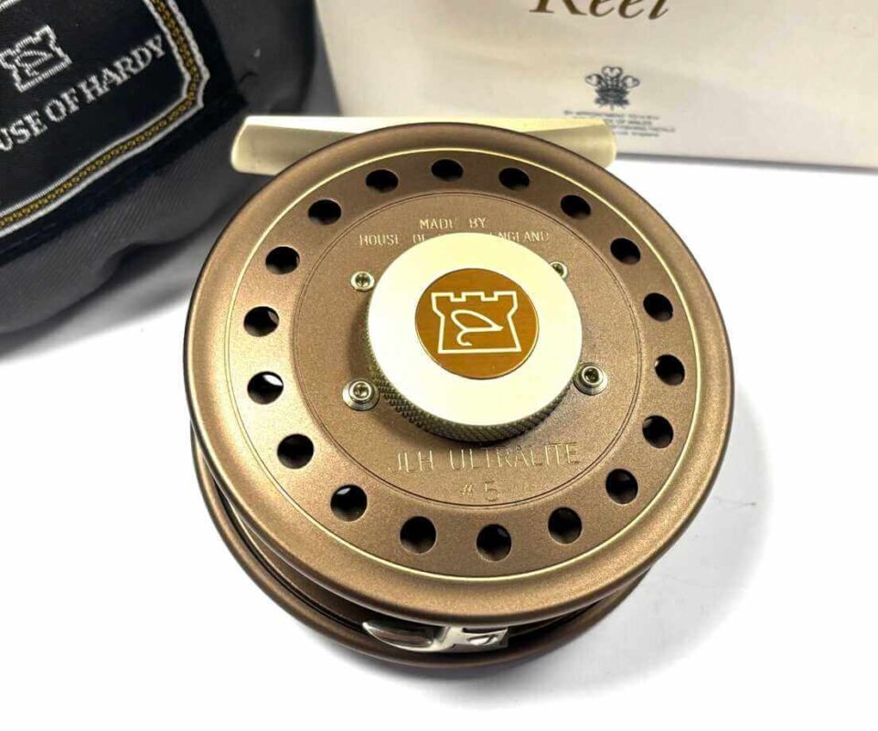   Hardy JLH Golden Ultralite #5 Trout Fly Reel Mint WIth Bag & Box