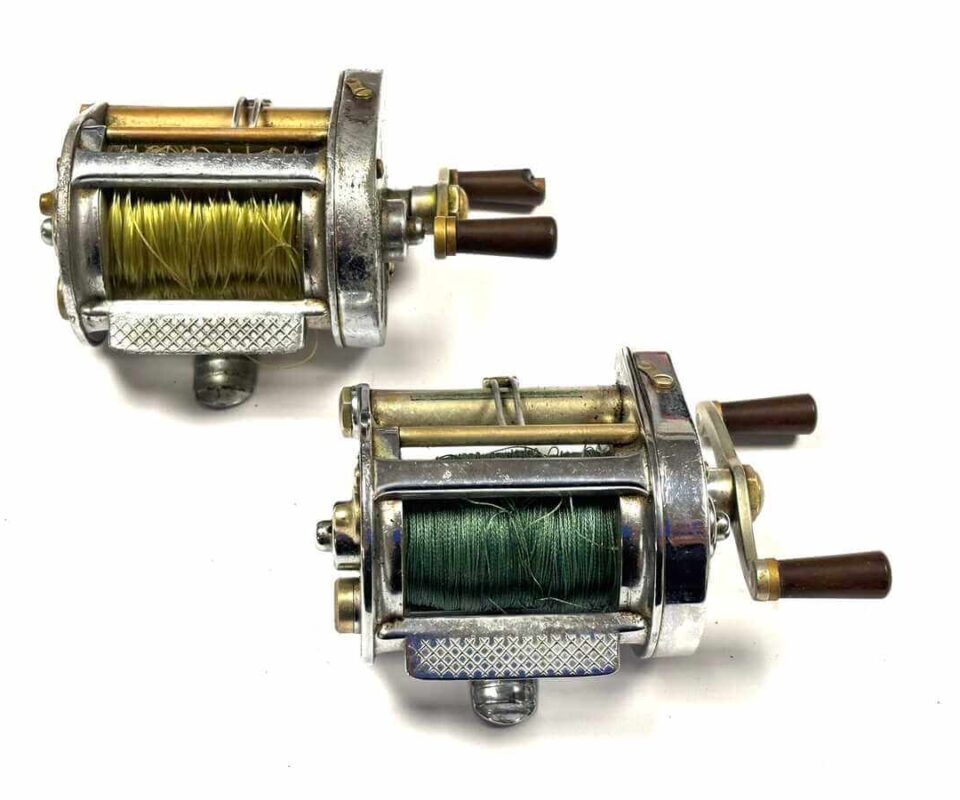   Pair Of Hardy Elarex Vintage Bait Casting Multiplier Reel