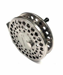   Okuma Sheffield 4.5″ Centrepin Trotting Reel With Platinum Finish & Pouch