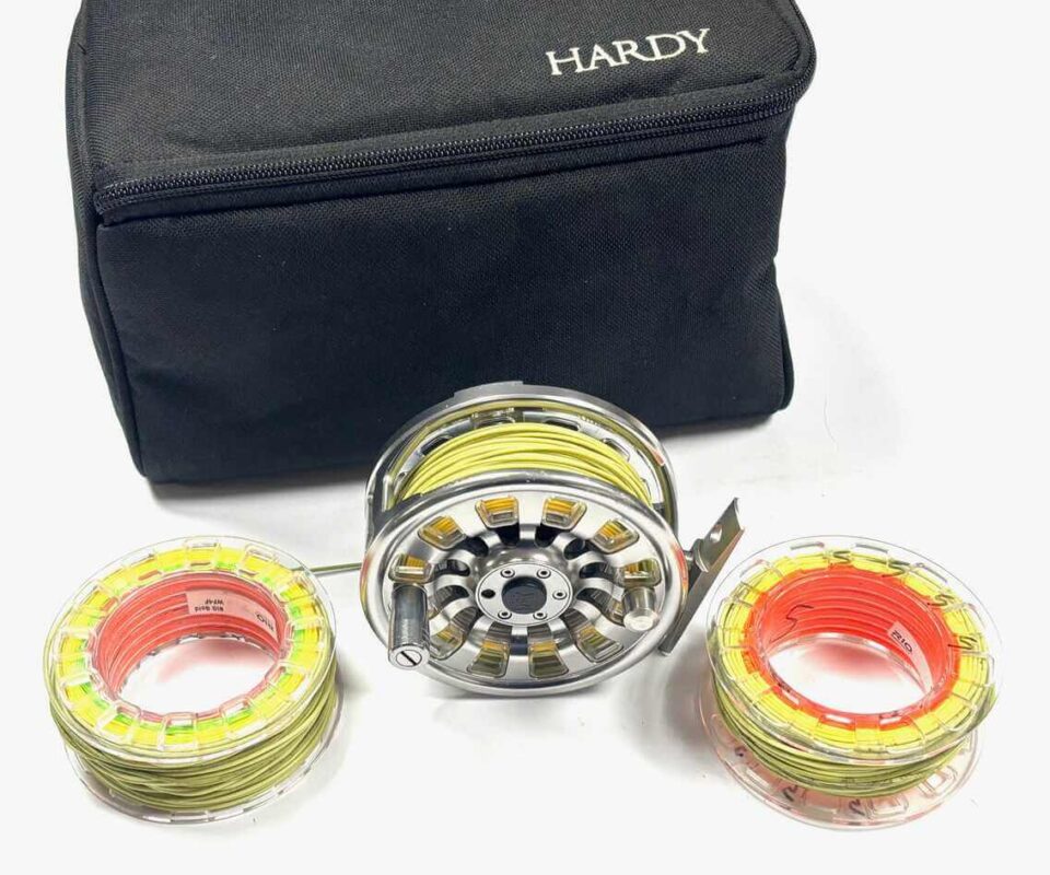  Hardy Demon 5000 Fly Reel With Two Spare Spools Rio Line & Padded Case