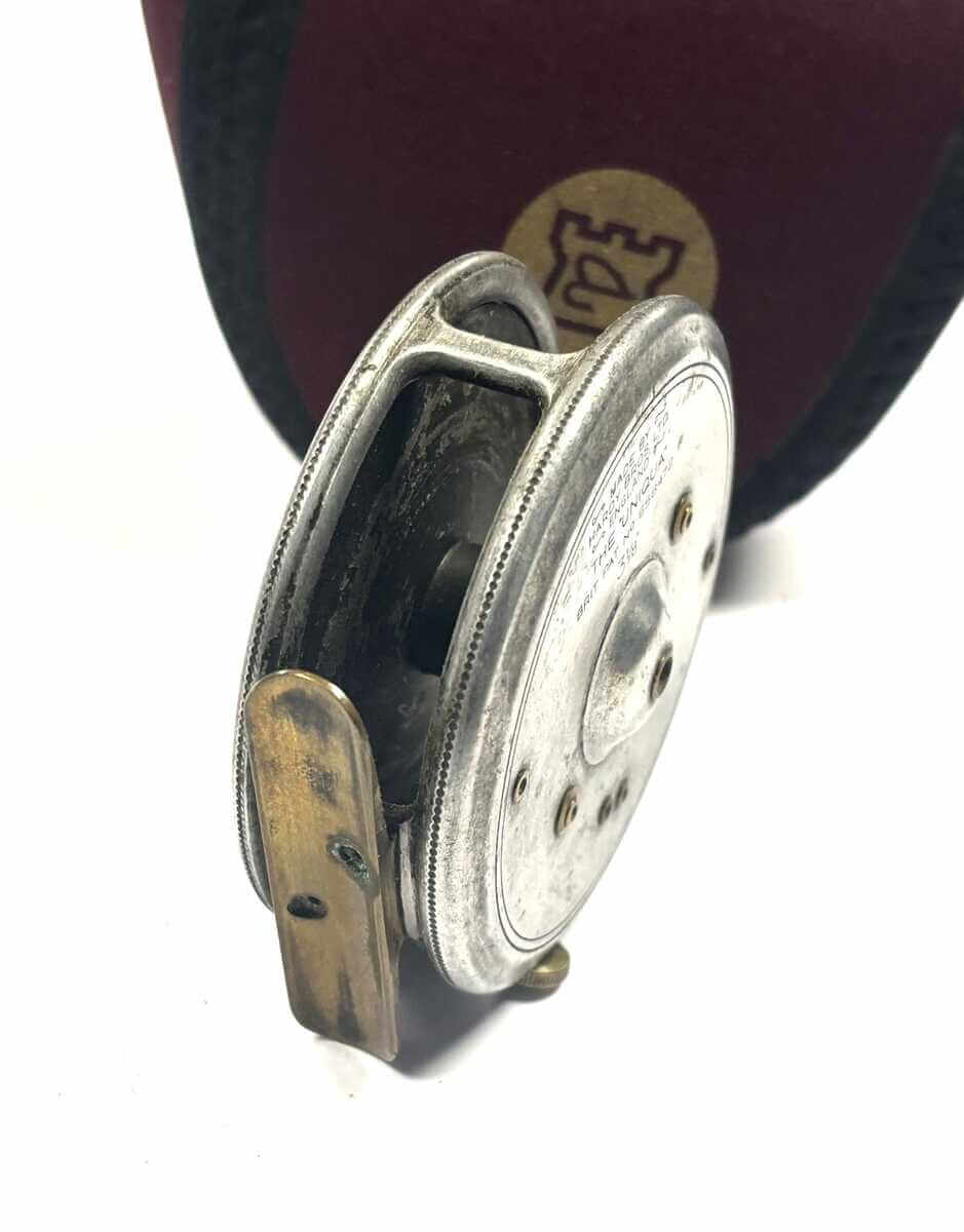 Hardy Uniqua 3 1/8″ vintage alloy trout fly fishing reel 2 screw latch