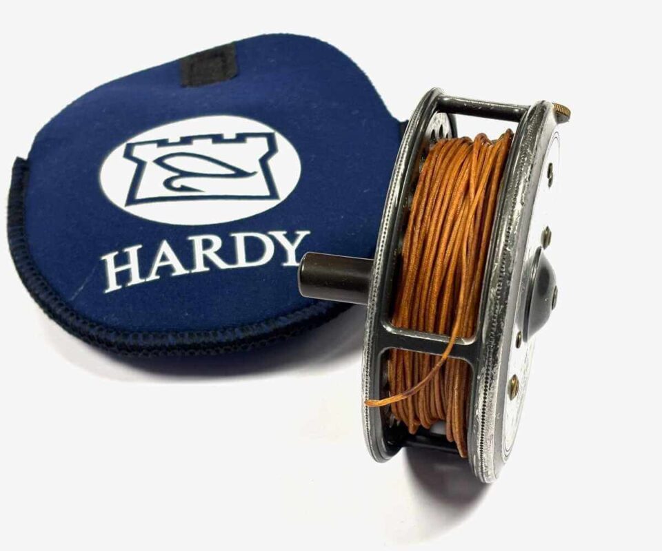   Hardy St John 2 Screw Latch 3 7/8″ Trout Fly Reel With Padded Hardy Pouch