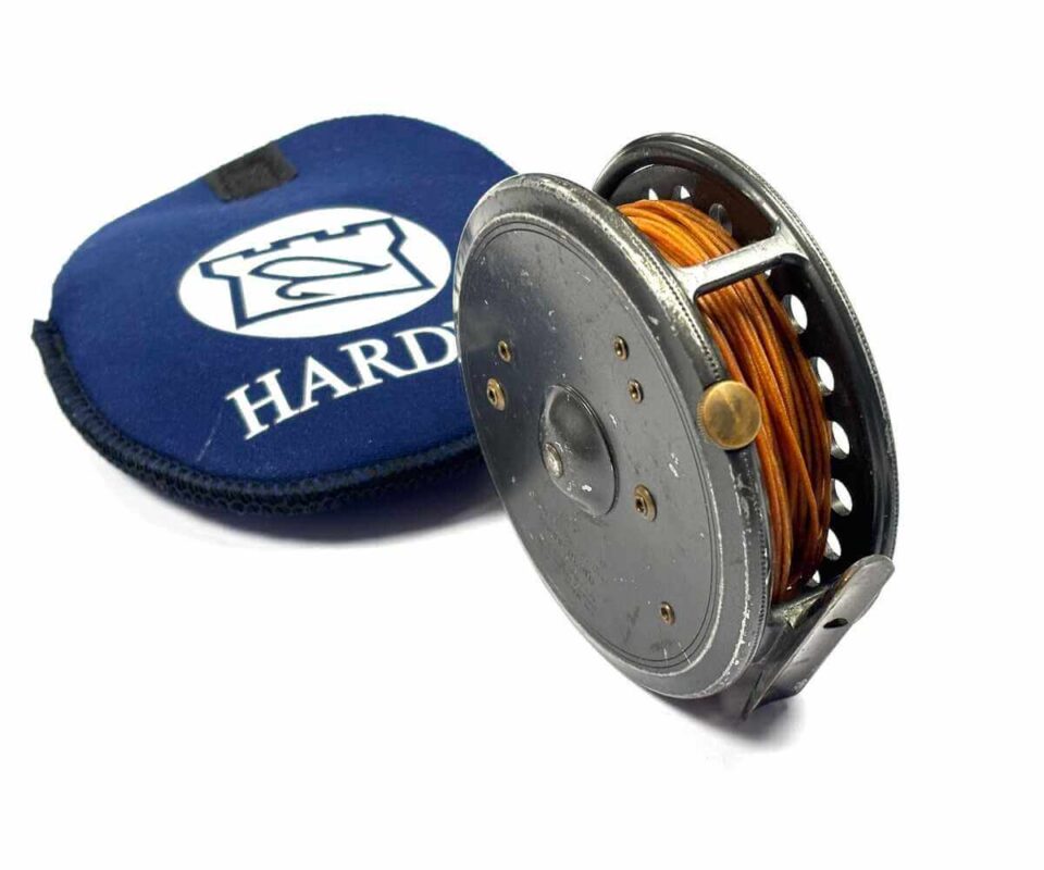   Hardy St John 2 Screw Latch 3 7/8″ Trout Fly Reel With Padded Hardy Pouch