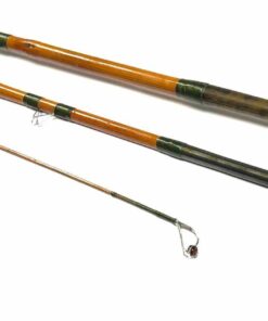   Hardy The General Rod 12′ 3 Piece Float Rod Whole & Split Cane Green Whipped Rare