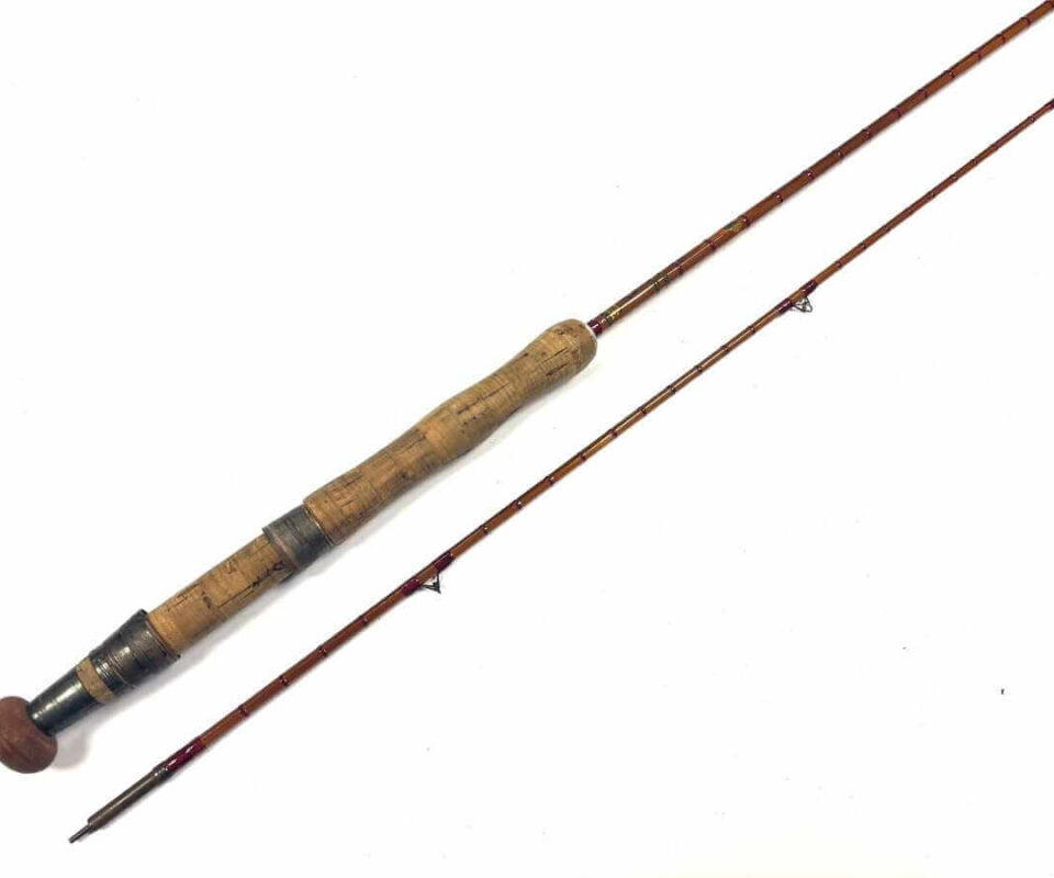   B JAMES 'SWIFT' Split Cane 8' Trout Fly Rod With Built To Endure Diamond Logo EARLY RARE