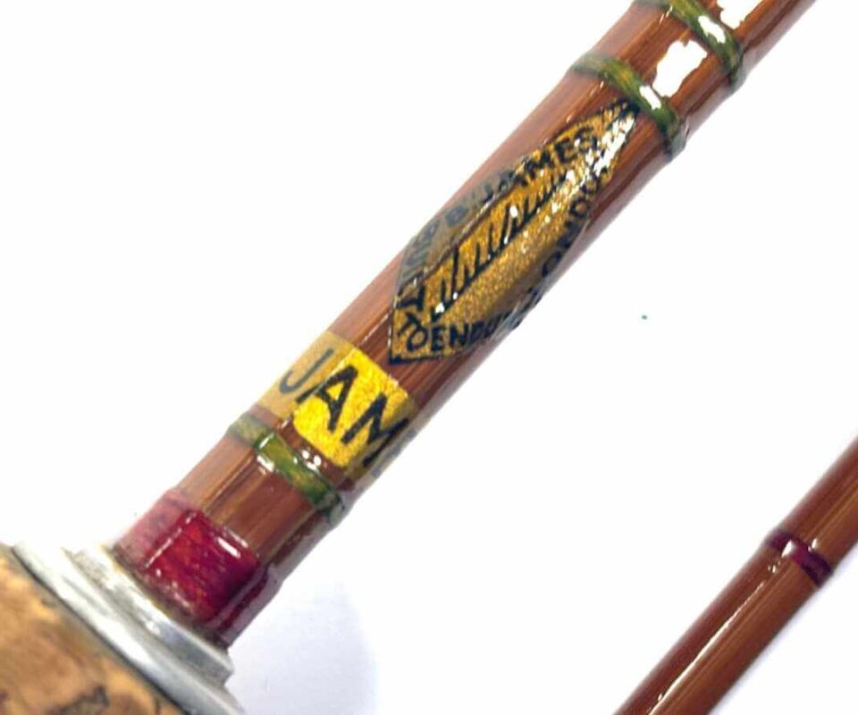   B JAMES 'SWIFT' Split Cane 8' Trout Fly Rod With Built To Endure Diamond Logo EARLY RARE