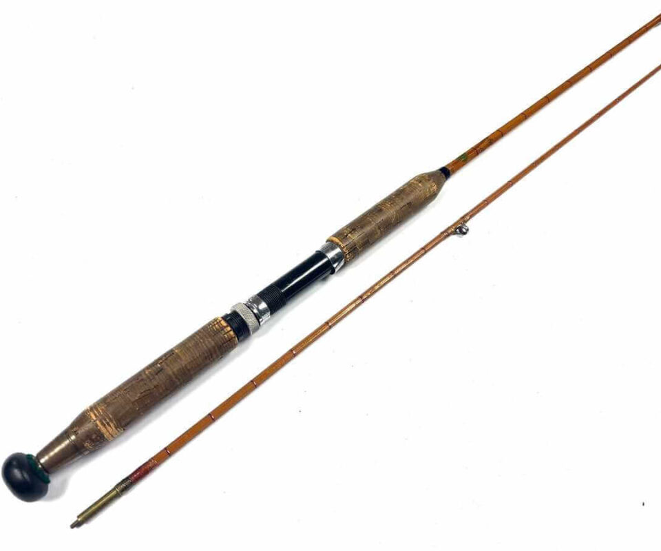   Allcock’s 7′ Lightcaster 2 Piece Cane Spinning Rod With Original Bag