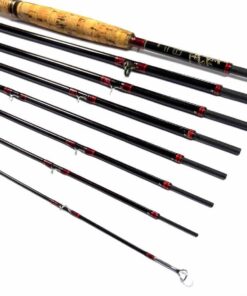   Hardy Graphite Smuggler Deluxe Classic 9′ 5″ 7 Piece Trout Fly Rod #7 With Bag Exc Con