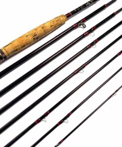   Hardy Graphite Smuggler Deluxe Classic 9′ 5″ 7 Piece Trout Fly Rod #7 With Bag Exc Con