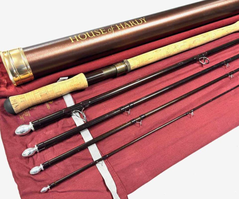   Hardy Origin 15' 5 Piece Carbon almon Fly Rod #10 Rare Model With Bag & Tube