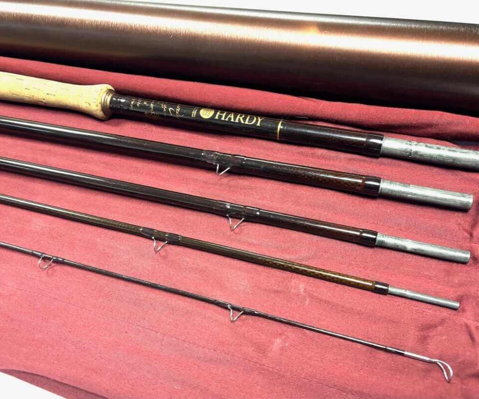   Hardy Origin 15' 5 Piece Carbon almon Fly Rod #10 Rare Model With Bag & Tube