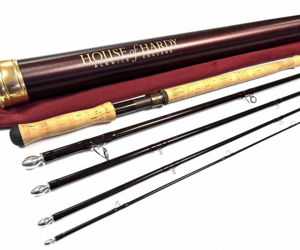   Hardy Origin 15′ 5 Piece Carbon almon Fly Rod #10 Rare Model With Bag & Tube